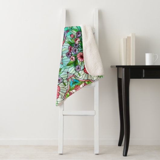 Hartglas-Blumendesign Sherpadecke (Beispiel)