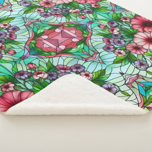 Hartglas-Blumendesign Sherpadecke (3/4)