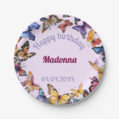 Hartglas-Butterfly 2 Pappteller (Vorderseite)