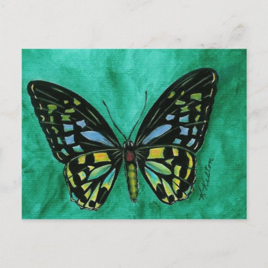 Hartglas Butterfly Postkarte (Vorderseite)
