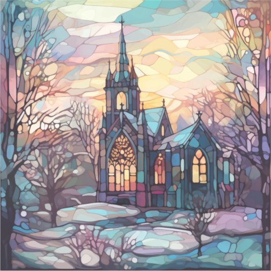 Hartglas Church Custom Cut Vinyl Sticker (Vorderseite)