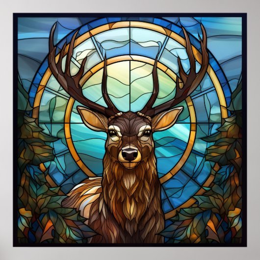 Hartglas Deer Poster (Vorne)