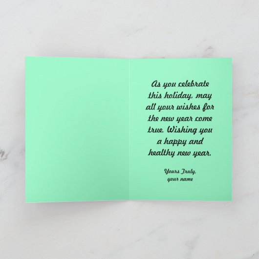 Hartglas - feiertagskarte (Innenseite)