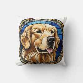 Hartglas-Fenstergehäuse mit Hundezucht Kissen