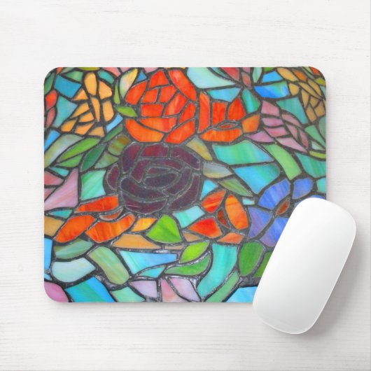 Hartglas Floral Mousepad (Mit Mouse)