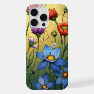 Hartglas Florals iPhone 15 Pro Max Hülle