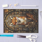 Hartglas Fox Seidenpapier (Handwerk)