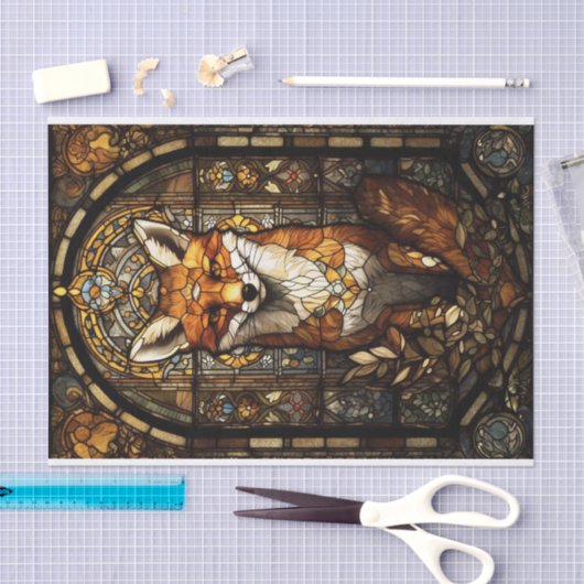 Hartglas Fox Seidenpapier (Handwerk)