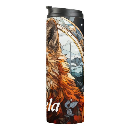 Hartglas Fox Thermosbecher (Nach rechts gedreht)