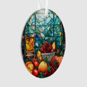 Hartglas Fruchtschale Ornament (Vorderseite)