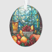 Hartglas Fruchtschale Ornament (Vorderseite)