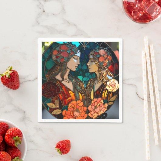 Hartglas Gemini Zodiac Serviette (Beispiel)