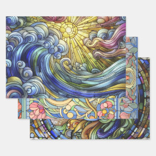 Hartglas Geschenkpapier Set