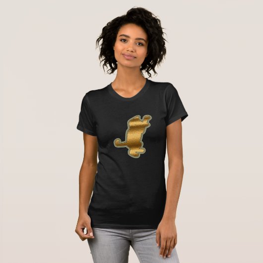Hartglas Gold Cat T-Shirt (Vorne ganz)