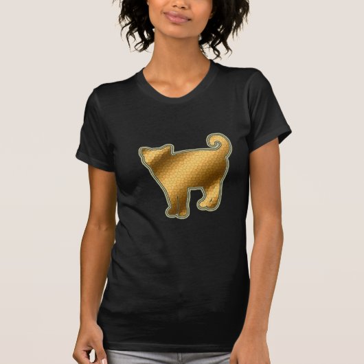 Hartglas Gold Cat T-Shirt (Vorderseite)