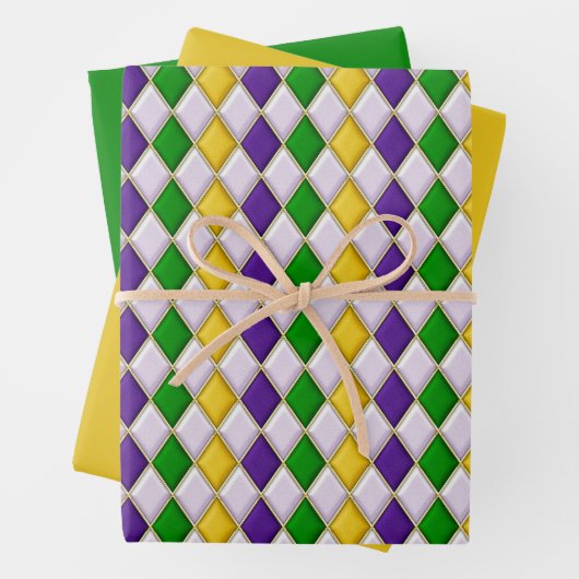 Hartglas Harlequin Geschenkpapier Set (Beispiel)