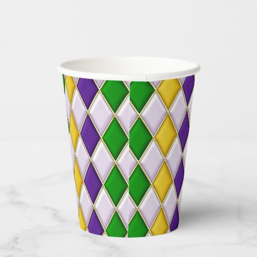 Hartglas Harlequin Pappbecher (Rechts)