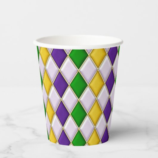 Hartglas Harlequin Pappbecher (Vorderseite)