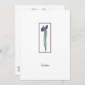 Hartglas Iris 2   - CP Einladung (Vorne/Hinten)