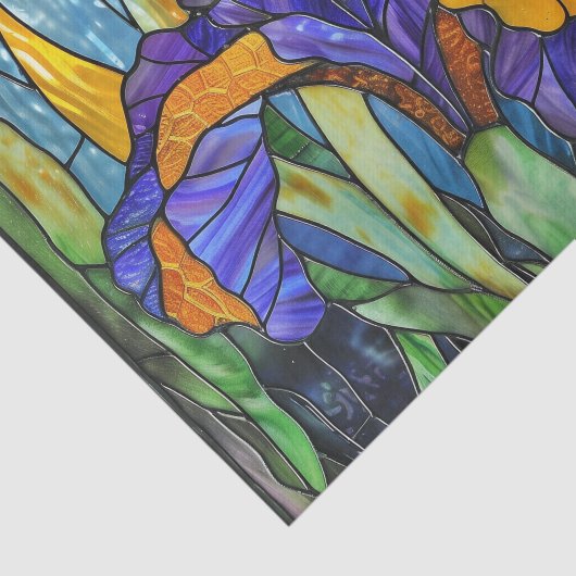 Hartglas Iris Print 2D Seidenpapier (Ausschnitt)