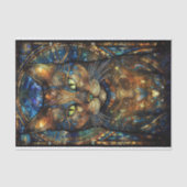 Hartglas-Katze 2 Seidenpapier (Vorderseite)