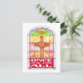 Hartglas-Kreuz ein für alle Postkarte (Stehend Vorderseite)