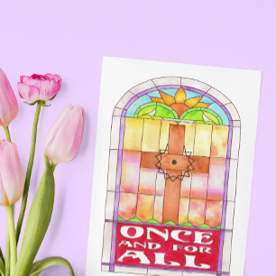 Hartglas-Kreuz ein für alle Postkarte