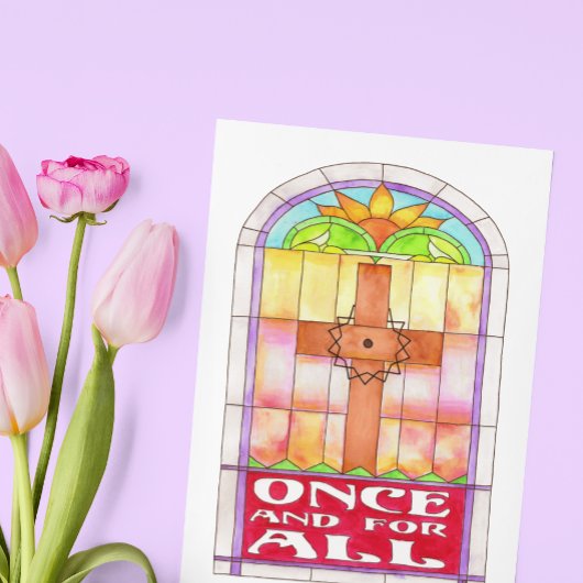 Hartglas-Kreuz ein für alle Postkarte