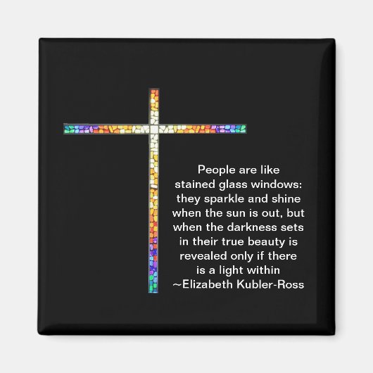 Hartglas-Kreuz - Magnet (Vorne)