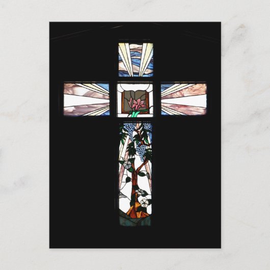 Hartglas-Kreuz - Postkarte (Vorderseite)