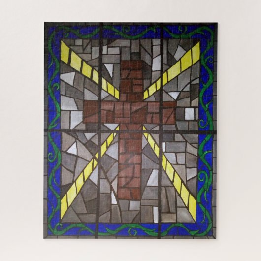 Hartglas-Kreuz Puzzle (Vertikal)