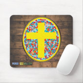 Hartglas-Kreuz (w/web url) Mousepad (Mit Mouse)