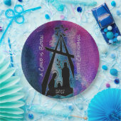 Hartglas-Krippenpapier Pappteller (Party)