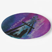 Hartglas-Krippenpapier Pappteller (Schrägansicht)