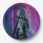 Hartglas-Krippenpapier Pappteller (Vorderseite)