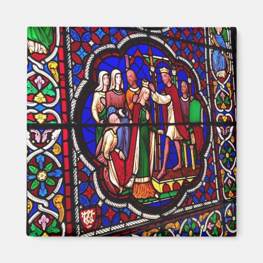 Hartglas - Krönung von Esther Magnet (Vorne)