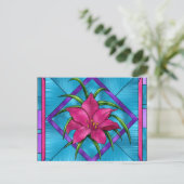 Hartglas Lilly Postkarte (Stehend Vorderseite)