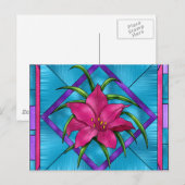 Hartglas Lilly Postkarte (Vorne/Hinten)