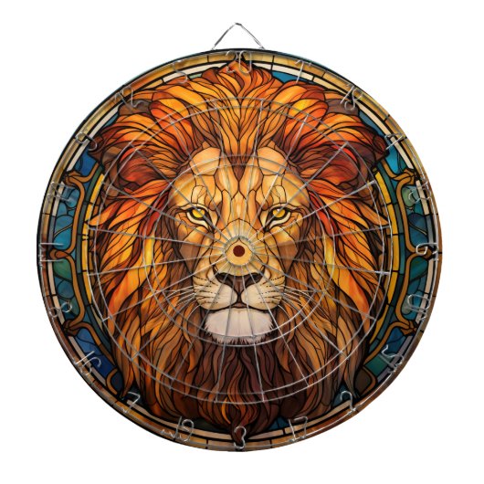 Hartglas Lion Dartboard Dartscheibe (vorne)