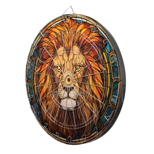 Hartglas Lion Dartboard Dartscheibe (Vorderseite rechts)