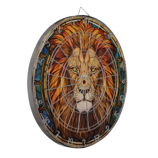 Hartglas Lion Dartboard Dartscheibe (Vorderseite Links)