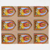 Hartglas Lion Fleecedecke (Vorderseite (Horizontal))
