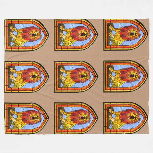 Hartglas Lion Fleecedecke (Vorderseite (Horizontal))