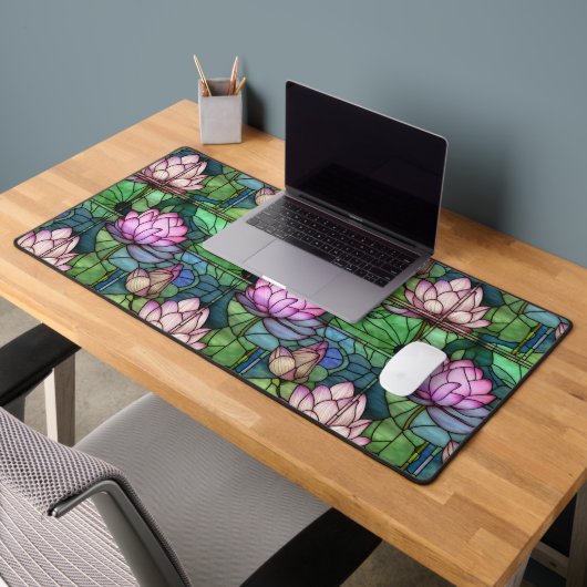 Hartglas Lotus Desk Mat Schreibtischunterlage (Büro 2)