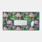 Hartglas Lotus Desk Mat Schreibtischunterlage (Tastatur & Maus)