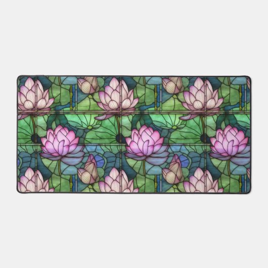 Hartglas Lotus Desk Mat Schreibtischunterlage (Vorderseite)
