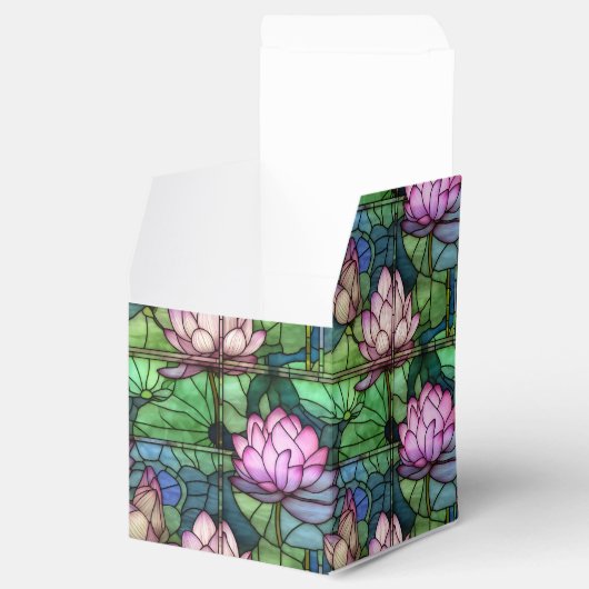 Hartglas Lotus Favor Boxes Geschenkschachtel (Geöffnet)