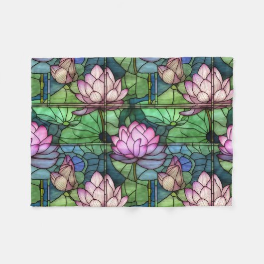 Hartglas Lotus Fleece Blanket (Vorderseite (Horizontal))