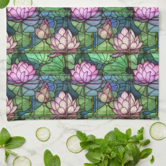 Hartglas Lotus Küchentuch (Gefaltet)