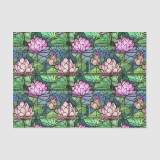 Hartglas Lotus Tissue Paper Seidenpapier (Vorderseite)